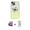 MARSİLYAN™- iPhone 14 Plus Kılıf Kutup Yansıma Özel Seri - Siyah Mat Seramik Nano Ekran Koruyucu + Raze Metal Kamera Lens - SH
