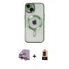 MARSİLYAN™- iPhone 14 Plus Kılıf Nova Işık Özel Seri - Şeffaf Maxco Cam Ekran Koruyucu + Raze Metal Kamera Lens - MR