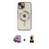 MARSİLYAN™- iPhone 14 Plus Kılıf Nova Işık Özel Seri - Şeffaf Maxco Cam Ekran Koruyucu + Raze Metal Kamera Lens - KI