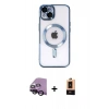 MARSİLYAN™- iPhone 14 Plus Kılıf Nova Işık Özel Seri - Şeffaf Maxco Cam Ekran Koruyucu + Raze Metal Kamera Lens - SH