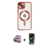 MARSİLYAN™- iPhone 14 Plus Kılıf Nova Işık Özel Seri - Siyah 360 Mat Full Body Arka Koruyucu + Raze Metal Kamera Lens - MR