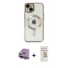MARSİLYAN™- iPhone 14 Plus Kılıf Nova Işık Özel Seri - Siyah Mat Seramik Nano Ekran Koruyucu + Raze Metal Kamera Lens - GS