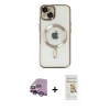 MARSİLYAN™- iPhone 14 Plus Kılıf Nova Işık Özel Seri - Siyah Mat Seramik Nano Ekran Koruyucu + Raze Metal Kamera Lens - MR