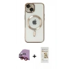 MARSİLYAN™- iPhone 14 Plus Kılıf Nova Işık Özel Seri - Siyah Mat Seramik Nano Ekran Koruyucu + Raze Metal Kamera Lens - KI