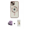 MARSİLYAN™- iPhone 14 Plus Kılıf Nova Işık Özel Seri - Siyah Mat Seramik Nano Ekran Koruyucu + Raze Metal Kamera Lens - SH