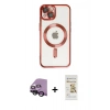 MARSİLYAN™- iPhone 14 Plus Kılıf Nova Işık Özel Seri - Siyah Mat Seramik Nano Ekran Koruyucu + Raze Metal Kamera Lens - SH