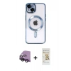 MARSİLYAN™- iPhone 14 Plus Kılıf Nova Işık Özel Seri - Siyah Mat Seramik Nano Ekran Koruyucu + Raze Metal Kamera Lens - SH