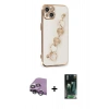 MARSİLYAN™- iPhone 14 Plus Kılıf Nova Işık Prime - Siyah 360 Mat Full Body Arka Koruyucu + Raze Metal Kamera Lens - GS