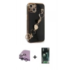MARSİLYAN™- iPhone 14 Plus Kılıf Nova Işık Prime - Siyah 360 Mat Full Body Arka Koruyucu + Raze Metal Kamera Lens - MR