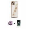 MARSİLYAN™- iPhone 14 Plus Kılıf Nova Işık Prime - Siyah 360 Mat Full Body Arka Koruyucu + Raze Metal Kamera Lens - MR
