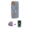 MARSİLYAN™- iPhone 14 Plus Kılıf Nova Işık Prime - Siyah 360 Mat Full Body Arka Koruyucu + Raze Metal Kamera Lens - GS