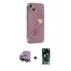 MARSİLYAN™- iPhone 14 Plus Kılıf Nova Işık Prime - Siyah 360 Mat Full Body Arka Koruyucu + Raze Metal Kamera Lens - SH