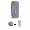 MARSİLYAN™- iPhone 14 Plus Kılıf Nova Işık Prime - Siyah Mat Seramik Nano Ekran Koruyucu + Raze Metal Kamera Lens - SH