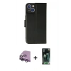MARSİLYAN™- iPhone 14 Plus Kılıf Siluet Işık Serisi - Siyah 360 Mat Full Body Arka Koruyucu + Raze Metal Kamera Lens - MR