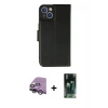 MARSİLYAN™- iPhone 14 Plus Kılıf Siluet Işık Serisi - Siyah 360 Mat Full Body Arka Koruyucu + Raze Metal Kamera Lens - GS