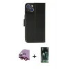MARSİLYAN™- iPhone 14 Plus Kılıf Siluet Işık Serisi - Siyah 360 Mat Full Body Arka Koruyucu + Raze Metal Kamera Lens - KI