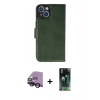 MARSİLYAN™- iPhone 14 Plus Kılıf Siluet Işık Serisi - Siyah 360 Mat Full Body Arka Koruyucu + Raze Metal Kamera Lens - SH