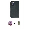 MARSİLYAN™- iPhone 14 Plus Kılıf Siluet Işık Serisi - Siyah Joko Magic 5D Hayalet Cam + Kırmızı Raze Metal Kamera Lens