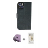 MARSİLYAN™- iPhone 14 Plus Kılıf Siluet Işık Serisi - Siyah Mat Seramik Nano Ekran Koruyucu + Raze Metal Kamera Lens - SH