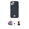 MARSİLYAN™- iPhone 14 Plus Kılıf Vadi Çizgi Prime - Şeffaf Maxco Cam Ekran Koruyucu + Raze Metal Kamera Lens - GS