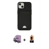 MARSİLYAN™- iPhone 14 Plus Kılıf Vadi Çizgi Prime - Şeffaf Maxco Cam Ekran Koruyucu + Raze Metal Kamera Lens - SH