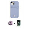 MARSİLYAN™- iPhone 14 Plus Kılıf Vadi Çizgi Prime - Siyah 360 Mat Full Body Arka Koruyucu + Raze Metal Kamera Lens - MR