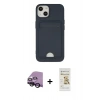 MARSİLYAN™- iPhone 14 Plus Kılıf Vadi Çizgi Prime - Siyah Mat Seramik Nano Ekran Koruyucu + Raze Metal Kamera Lens - SH