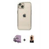 MARSİLYAN™- iPhone 14 Plus Kılıf Vadi Minimal - Şeffaf Maxco Cam Ekran Koruyucu + Raze Metal Kamera Lens - MR