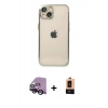 MARSİLYAN™- iPhone 14 Plus Kılıf Vadi Minimal - Şeffaf Maxco Cam Ekran Koruyucu + Raze Metal Kamera Lens - SH