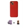 MARSİLYAN™- iPhone 14 Plus Kılıf Yadigar Klasik - Şeffaf Maxco Cam Ekran Koruyucu + Raze Metal Kamera Lens - GS