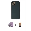 MARSİLYAN™- iPhone 14 Plus Kılıf Yadigar Klasik - Şeffaf Maxco Cam Ekran Koruyucu + Raze Metal Kamera Lens - GS