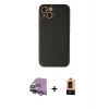 MARSİLYAN™- iPhone 14 Plus Kılıf Yadigar Klasik - Şeffaf Maxco Cam Ekran Koruyucu + Raze Metal Kamera Lens - GS