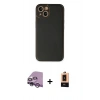 MARSİLYAN™- iPhone 14 Plus Kılıf Yadigar Klasik - Şeffaf Maxco Cam Ekran Koruyucu + Raze Metal Kamera Lens - MR