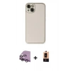 MARSİLYAN™- iPhone 14 Plus Kılıf Yadigar Klasik - Şeffaf Maxco Cam Ekran Koruyucu + Raze Metal Kamera Lens - MR