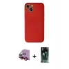 MARSİLYAN™- iPhone 14 Plus Kılıf Yadigar Klasik - Siyah 360 Mat Full Body Arka Koruyucu + Raze Metal Kamera Lens - KI