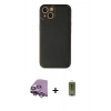 MARSİLYAN™- iPhone 14 Plus Kılıf Yadigar Klasik - Siyah Joko Magic 5D Hayalet Cam + Raze Metal Kamera Lens - GS