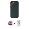 MARSİLYAN™- iPhone 14 Plus Kılıf Yadigar Klasik - Siyah Mat Seramik Nano Ekran Koruyucu + Raze Metal Kamera Lens - KI