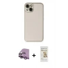 MARSİLYAN™- iPhone 14 Plus Kılıf Yadigar Klasik - Siyah Mat Seramik Nano Ekran Koruyucu + Raze Metal Kamera Lens - MR