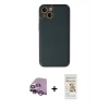 MARSİLYAN™- iPhone 14 Plus Kılıf Yadigar Klasik - Siyah Mat Seramik Nano Ekran Koruyucu + Raze Metal Kamera Lens - MR