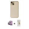 MARSİLYAN™- iPhone 14 Plus Kılıf Yadigar Klasik - Siyah Mat Seramik Nano Ekran Koruyucu + Raze Metal Kamera Lens - MR