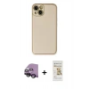 MARSİLYAN™- iPhone 14 Plus Kılıf Yadigar Klasik - Siyah Mat Seramik Nano Ekran Koruyucu + Raze Metal Kamera Lens - SH