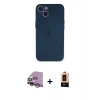 MARSİLYAN™- iPhone 14 Plus Kılıf Yadigar Yansıma Serisi - Şeffaf Maxco Cam Ekran Koruyucu + Raze Metal Kamera Lens - MR