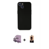 MARSİLYAN™- iPhone 14 Plus Kılıf Yadigar Yansıma Serisi - Şeffaf Maxco Cam Ekran Koruyucu + Raze Metal Kamera Lens - MR