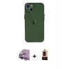 MARSİLYAN™- iPhone 14 Plus Kılıf Yadigar Yansıma Serisi - Şeffaf Maxco Cam Ekran Koruyucu + Raze Metal Kamera Lens - MR