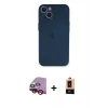 MARSİLYAN™- iPhone 14 Plus Kılıf Yadigar Yansıma Serisi - Şeffaf Maxco Cam Ekran Koruyucu + Raze Metal Kamera Lens - KI