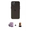 MARSİLYAN™- iPhone 14 Plus Kılıf Yadigar Yansıma Serisi - Şeffaf Maxco Cam Ekran Koruyucu + Raze Metal Kamera Lens - MR