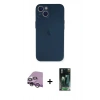MARSİLYAN™- iPhone 14 Plus Kılıf Yadigar Yansıma Serisi - Siyah 360 Mat Full Body Arka Koruyucu + Raze Metal Kamera Lens - MR
