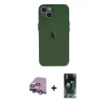 MARSİLYAN™- iPhone 14 Plus Kılıf Yadigar Yansıma Serisi - Siyah 360 Mat Full Body Arka Koruyucu + Raze Metal Kamera Lens - MR
