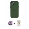 MARSİLYAN™- iPhone 14 Plus Kılıf Yadigar Yansıma Serisi - Siyah Mat Seramik Nano Ekran Koruyucu + Raze Metal Kamera Lens - GS