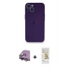 MARSİLYAN™- iPhone 14 Plus Kılıf Yadigar Yansıma Serisi - Siyah Mat Seramik Nano Ekran Koruyucu + Raze Metal Kamera Lens - GS